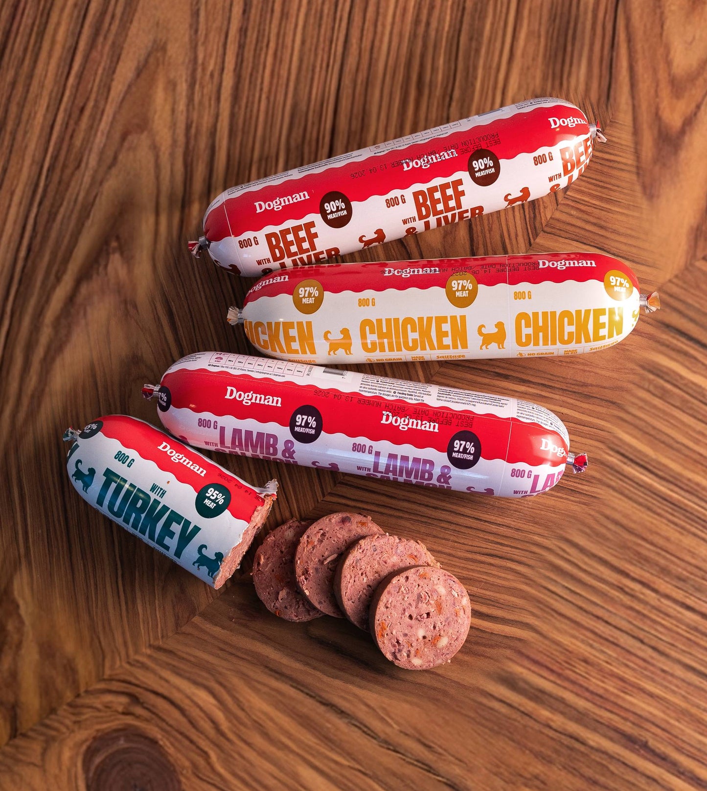 Beef & Liver Sausage Våtfoder för hund 800g