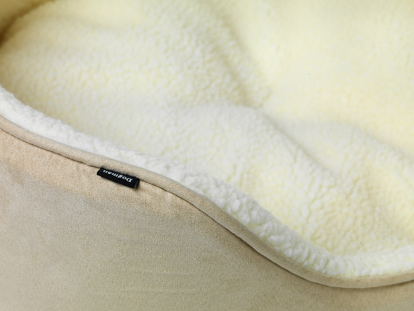 Sherpa Hundbädd Med Hög Kant Beige M