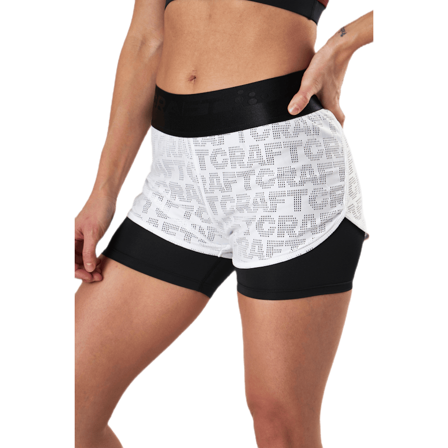 Core Charge Logo Shorts White/Black