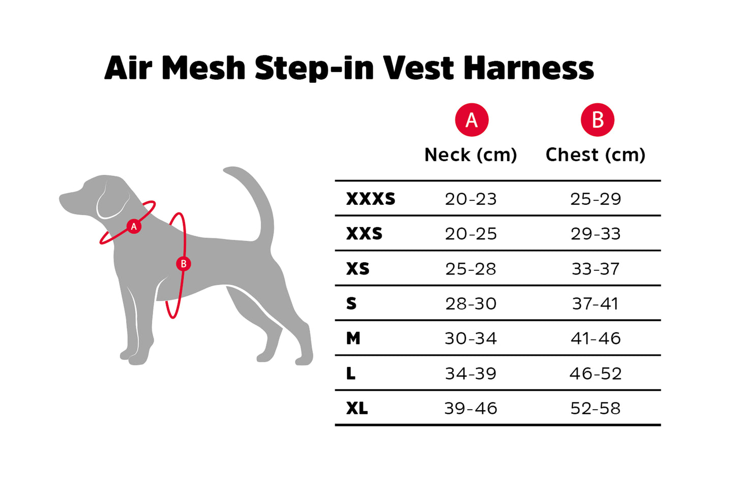 Air Mesh Step-in Väst Sele Svart XL