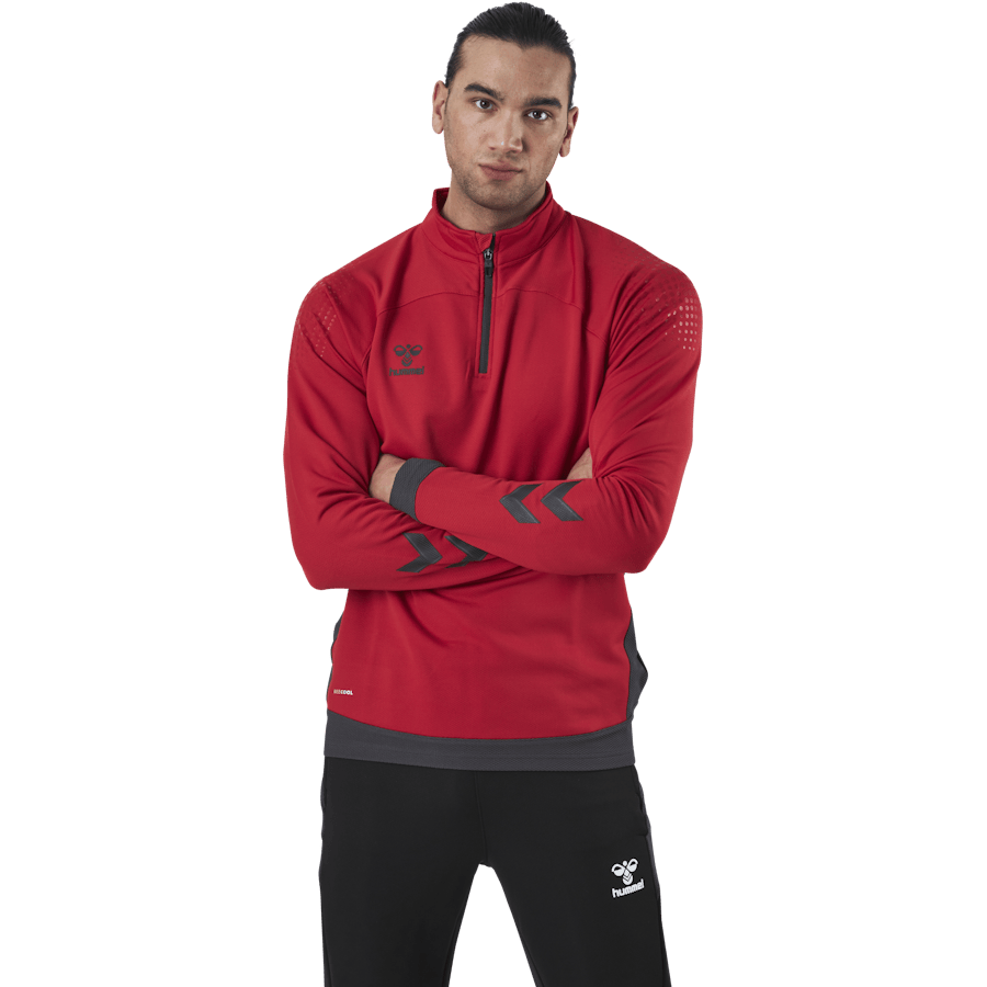 Half Zip Red