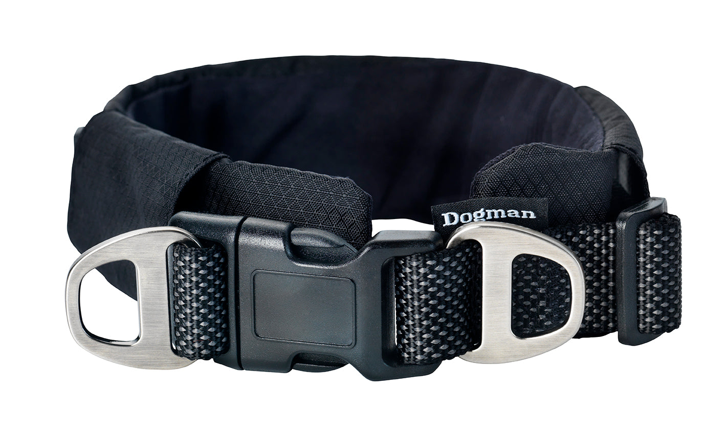 Fodrat Hundhalsband Emmi Ställbart Svart XL