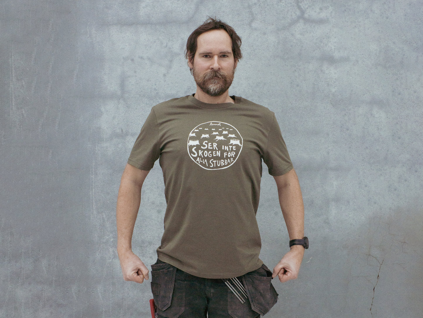 T-shirt "Stubbar" - Khaki green