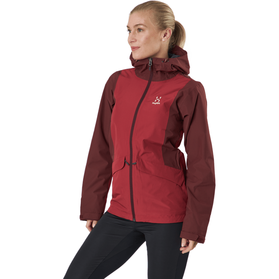 Mila Rain Jacket Maroon Red/brick Red