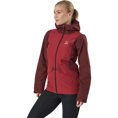 Mila Rain Jacket Maroon Red/brick Red