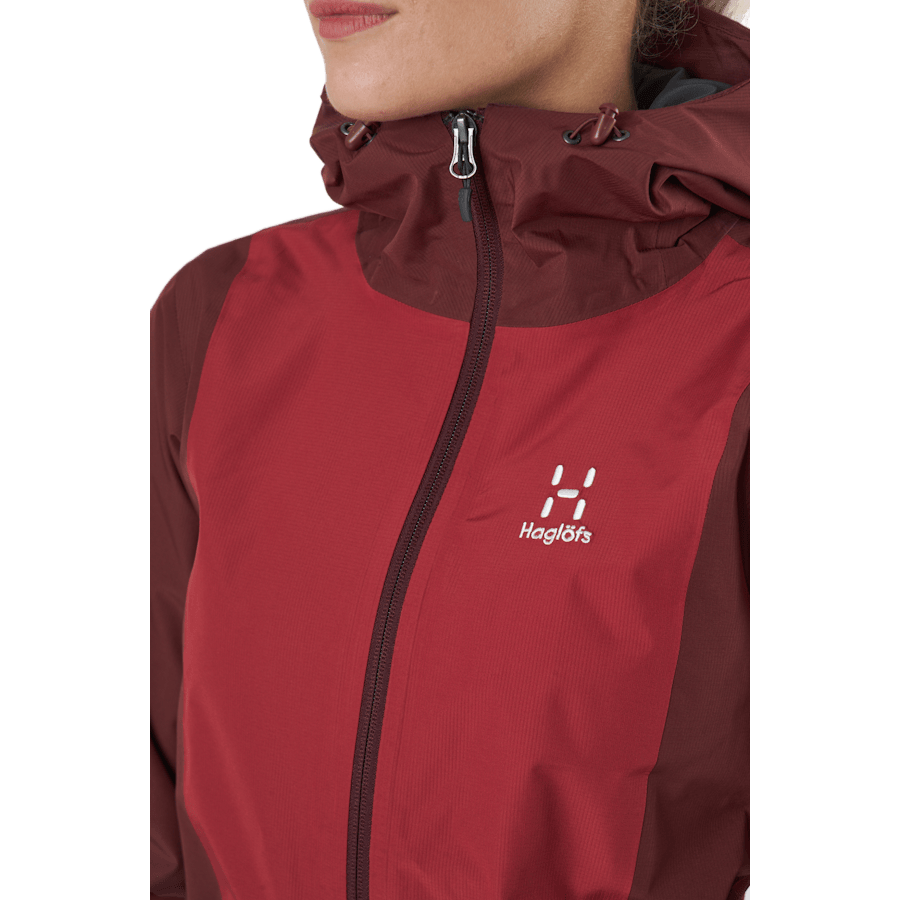 Mila Rain Jacket Maroon Red/brick Red