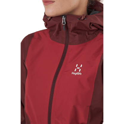 Mila Rain Jacket Maroon Red/brick Red