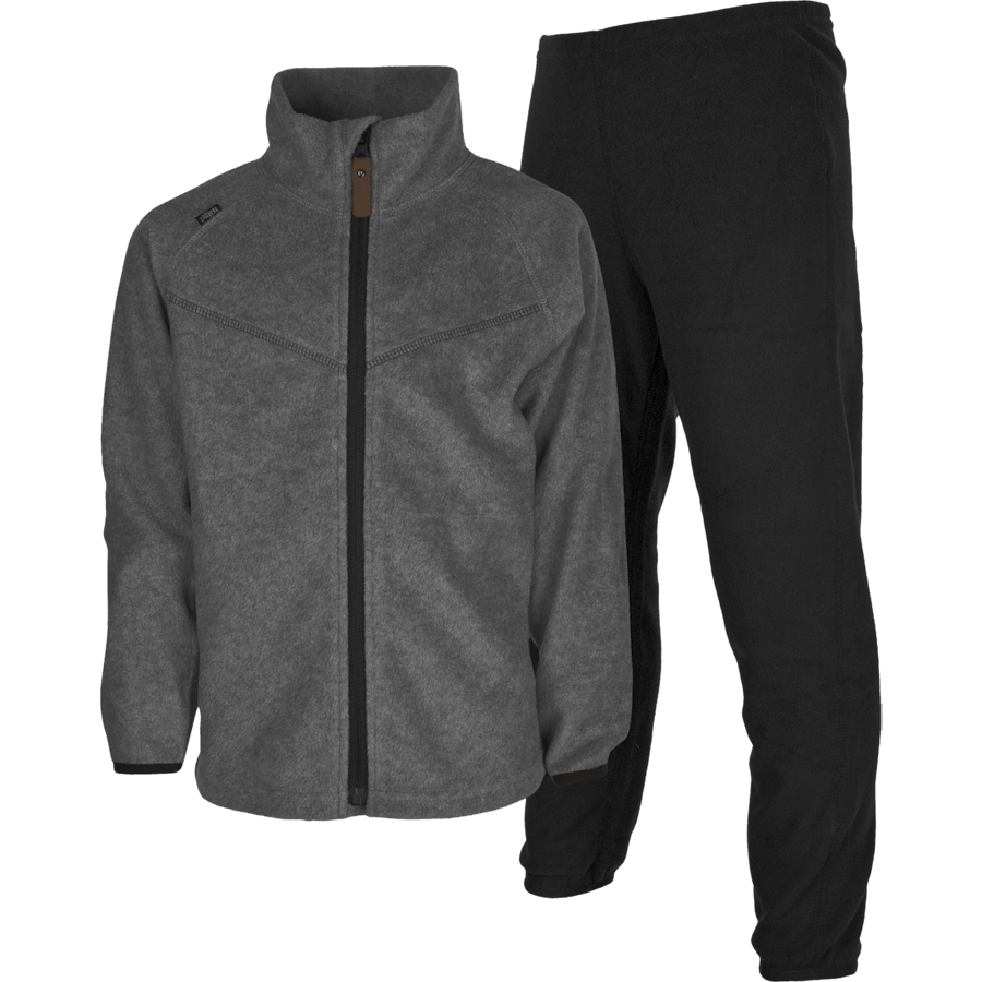 Umeå Fleece Set Greymelange/black