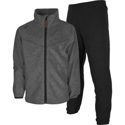 Umeå Fleece Set Greymelange/black