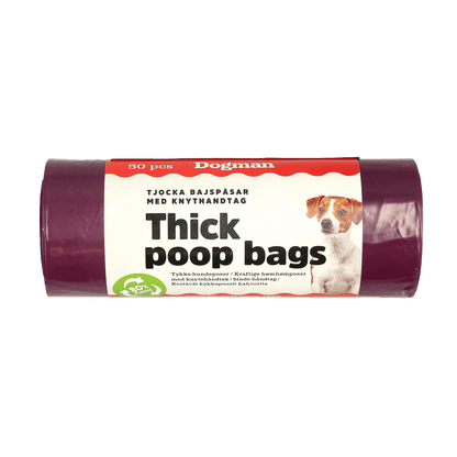 Bajspåsar med handtag 50p Lila