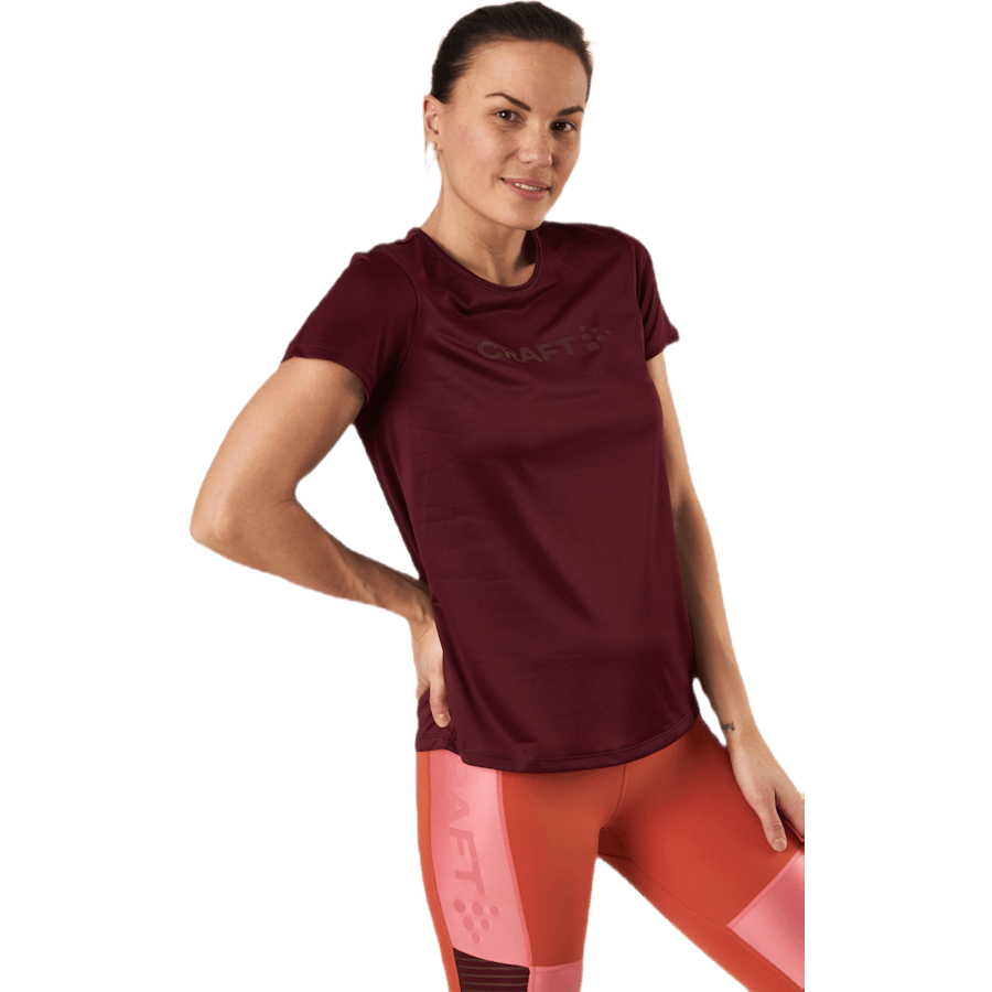 Core Essence SS Mesh Tee Red