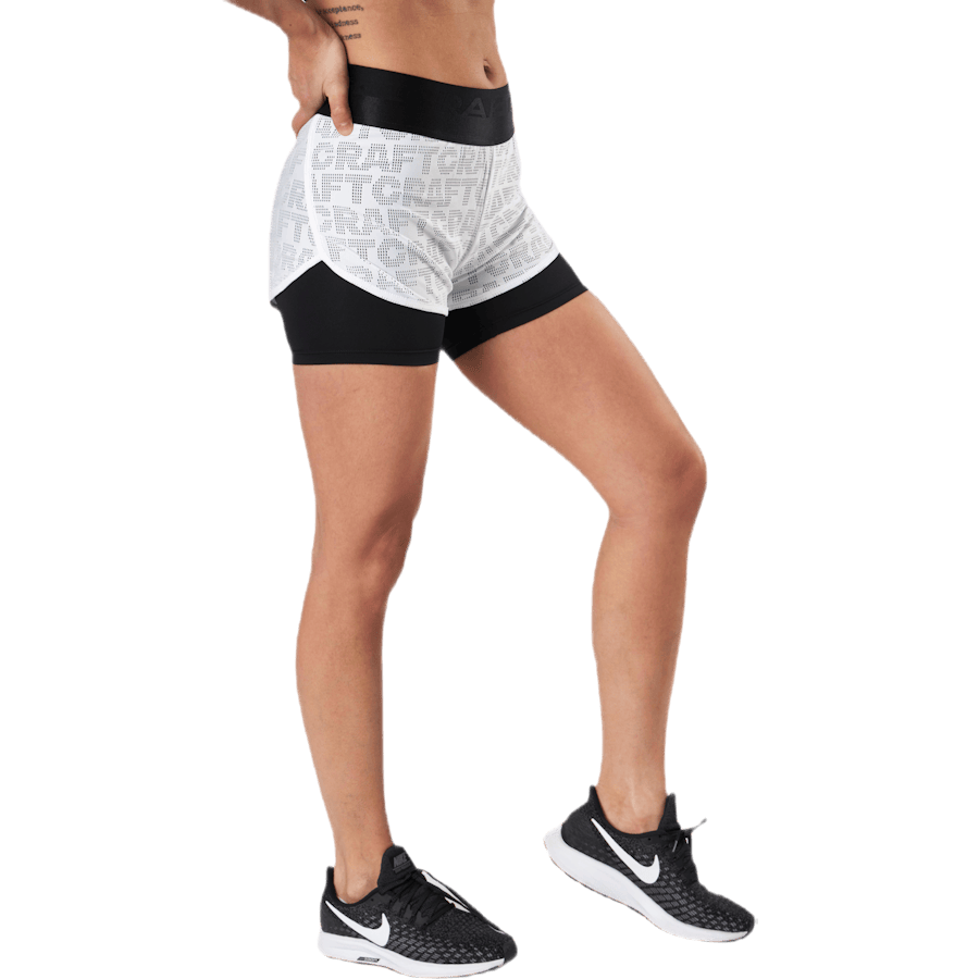 Core Charge Logo Shorts White/Black