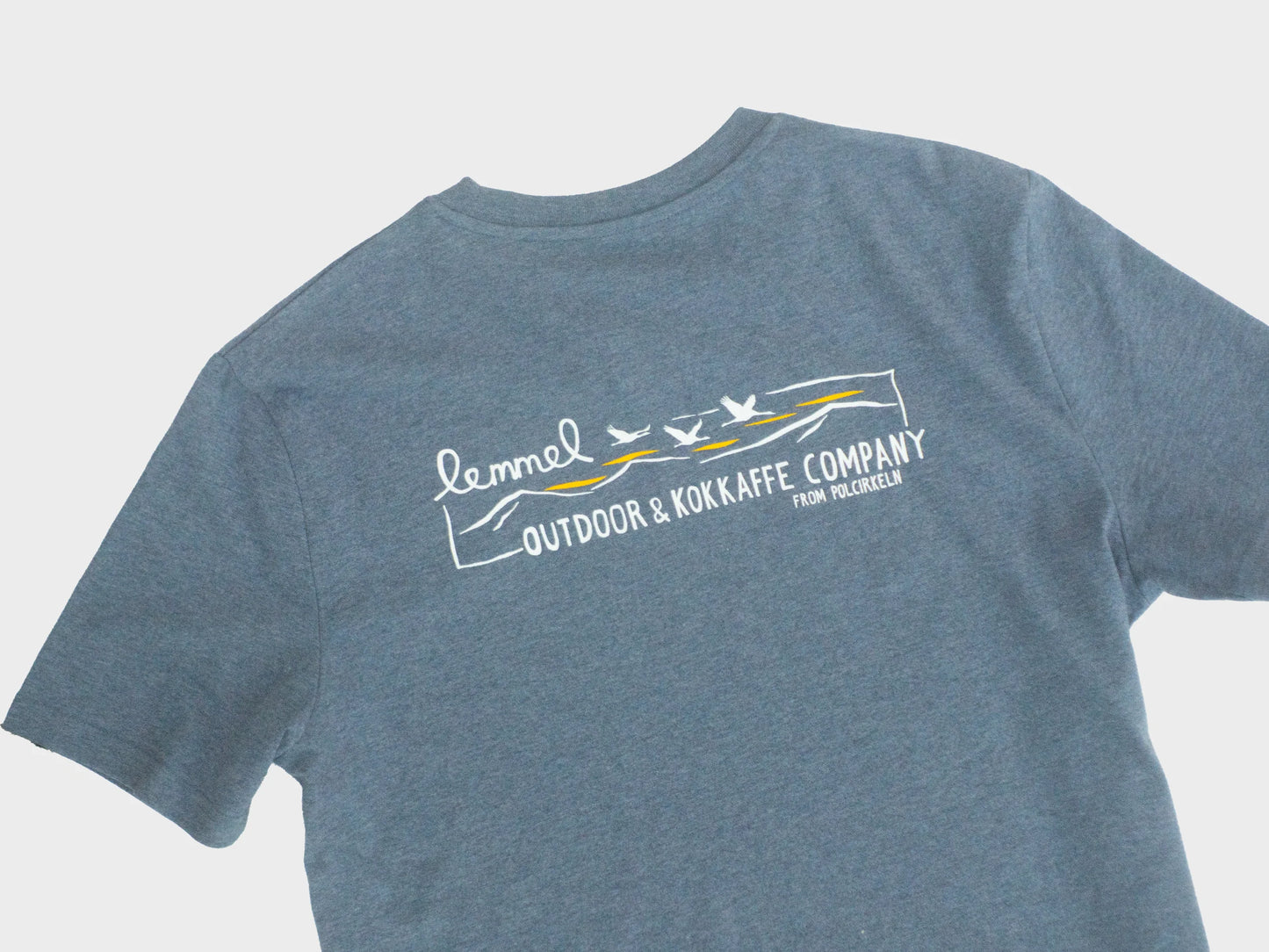 T-shirt "Lemmel Outdoor Co." Heather blue, with backprint