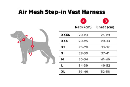 Air Mesh Step-in Väst Sele Svart XL
