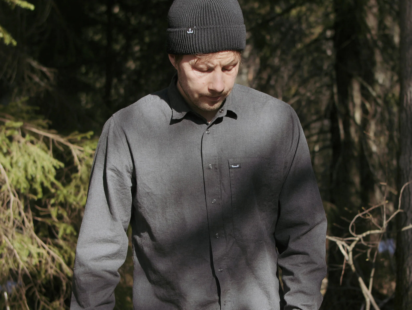 Shirt "Överboda", Flanell dark grey